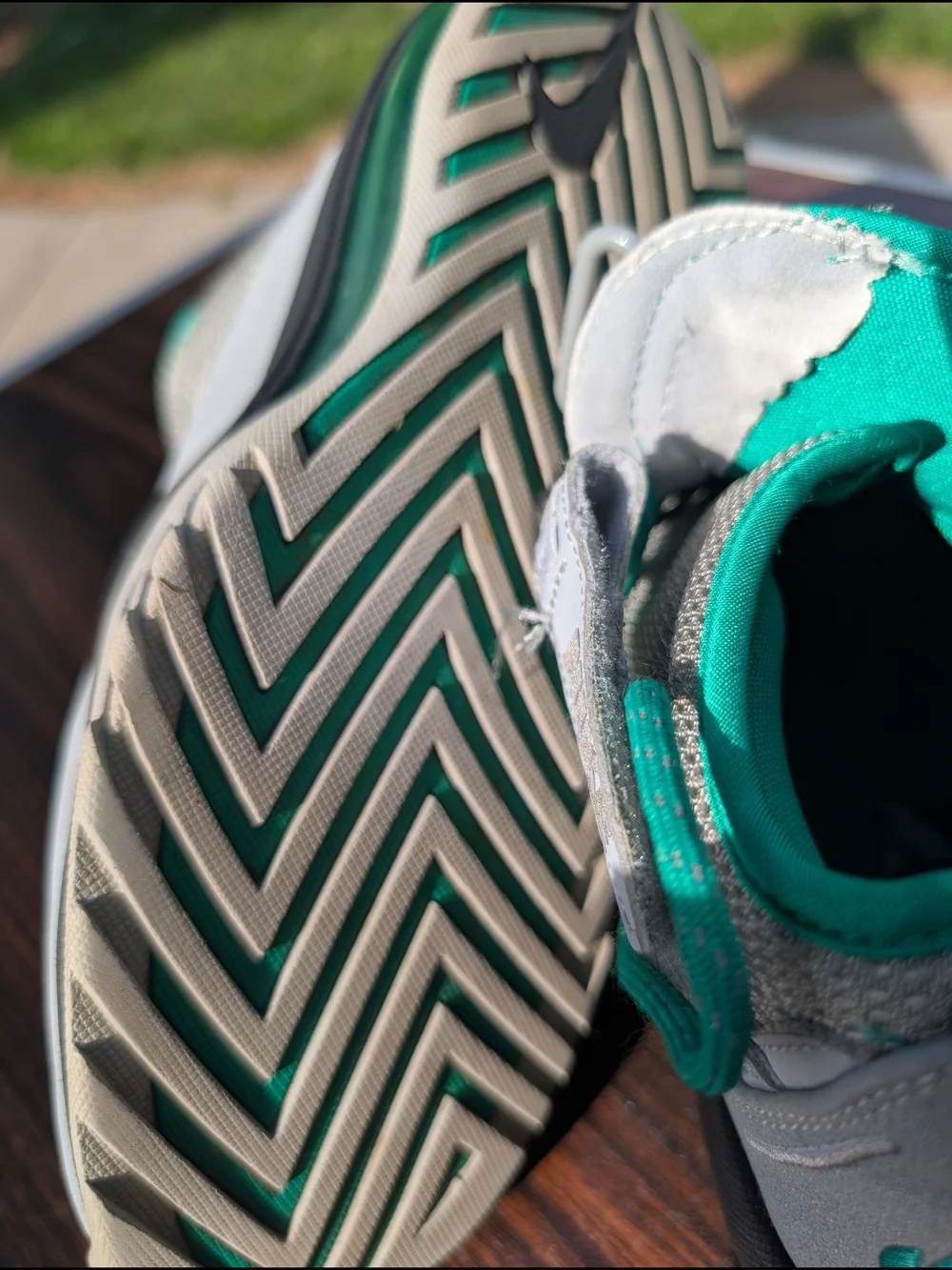 Teal & Gray Athletic Shoes - NIKE